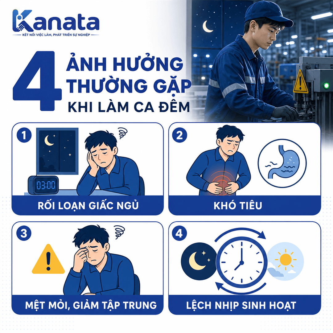 Ca đêm ảnh hưởng sức khỏe như thế nào