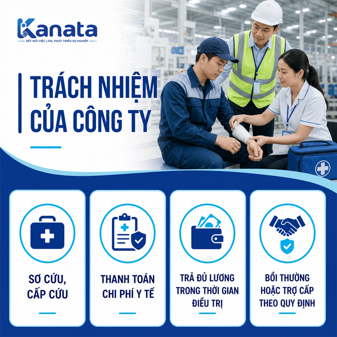 Trách nghiệm chế độ tai nạn lao động của công ty 