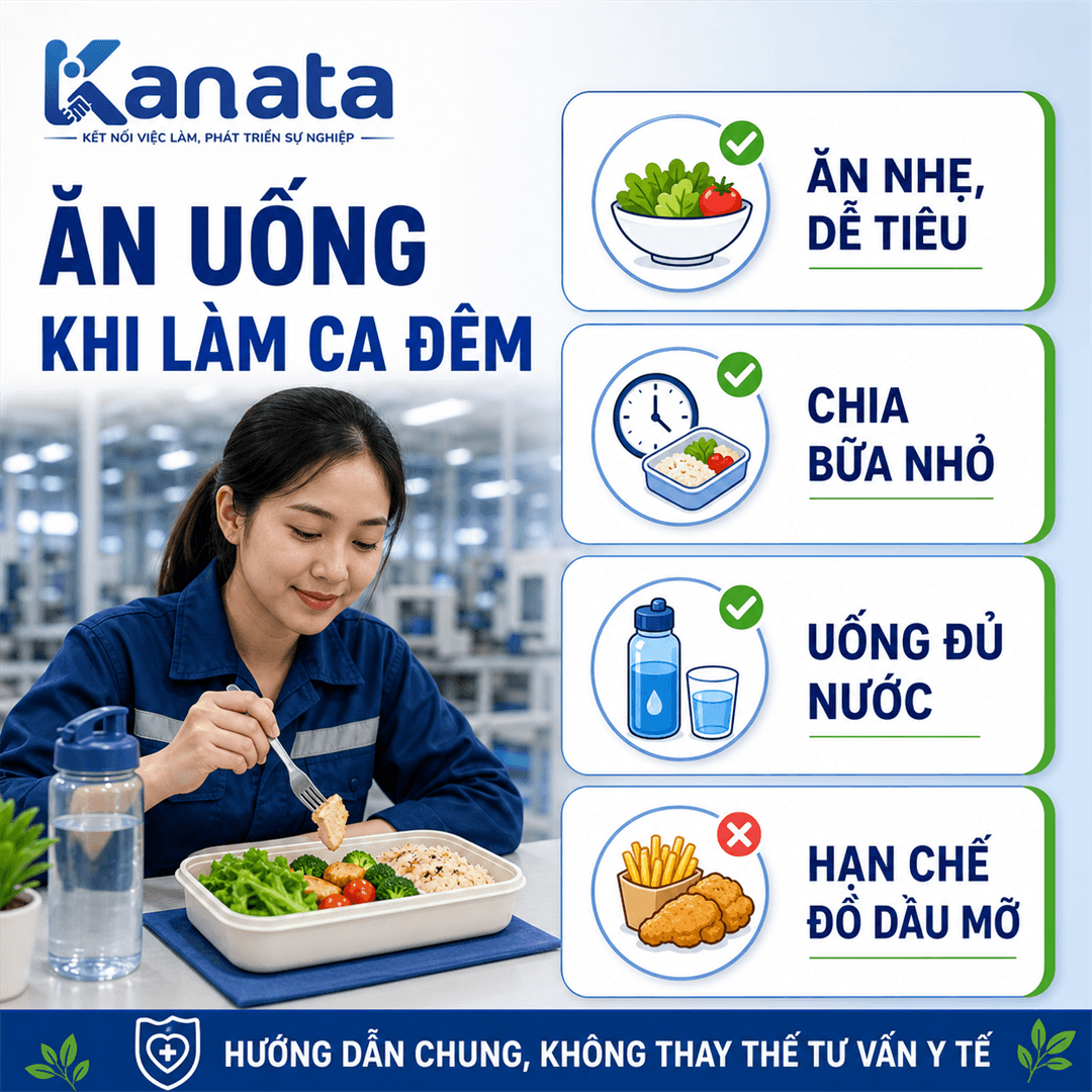 Ăn uống khi làm ca đêm