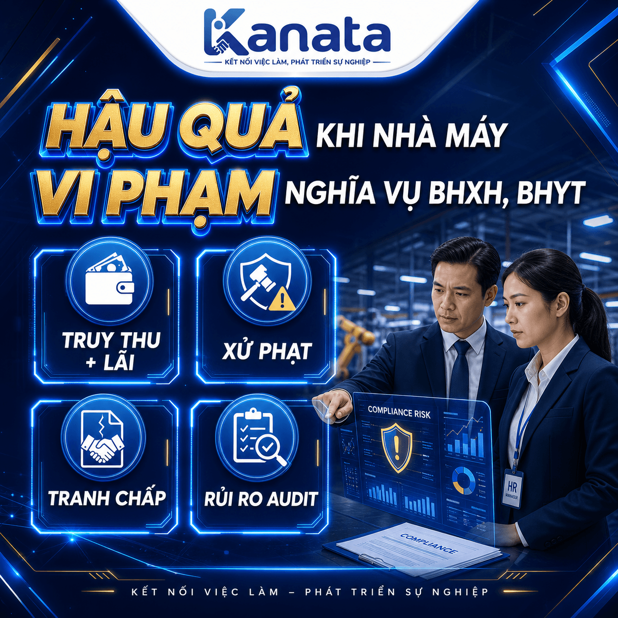 hậu quả vi phạm nghĩa vụ đóng bhxh cho nhà máy fdi
