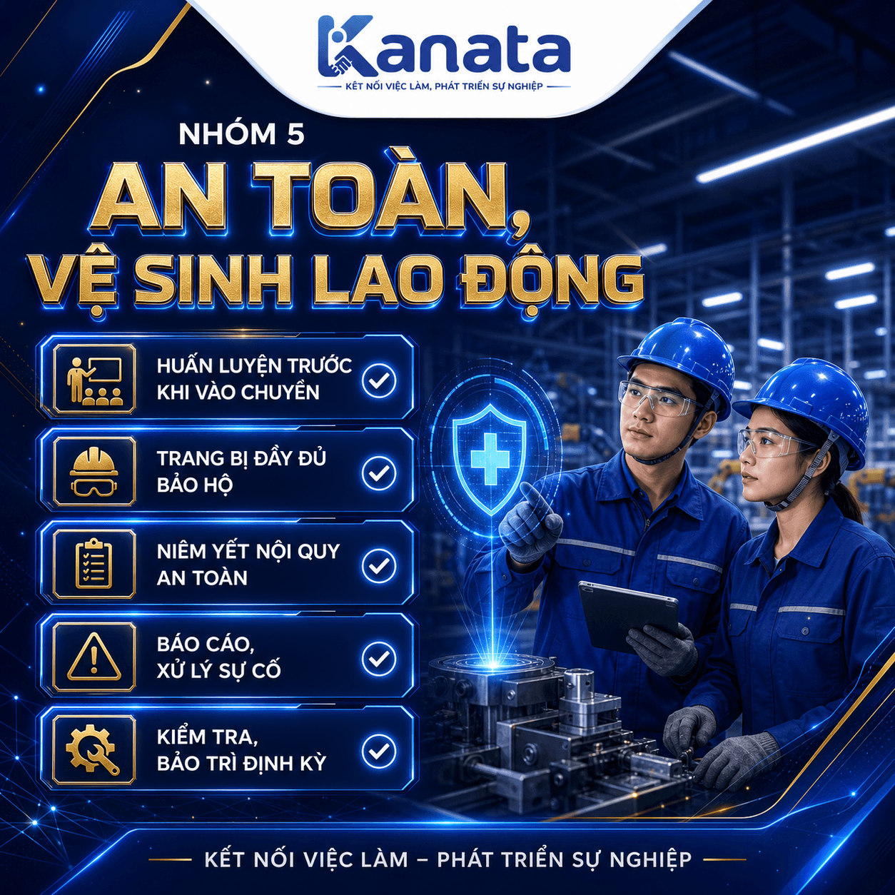 checklist an toàn vệ sinh lao động nhà máy fdi