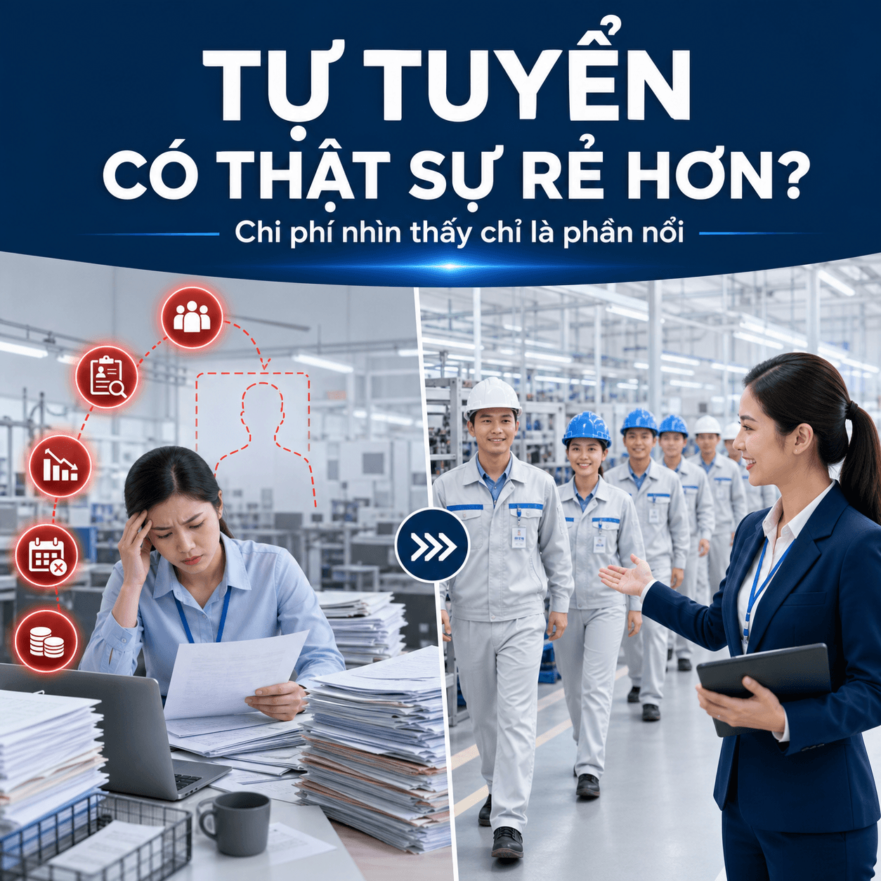 Chi phí tuyển dụng lao động phổ thông có thật sự rẻ ?