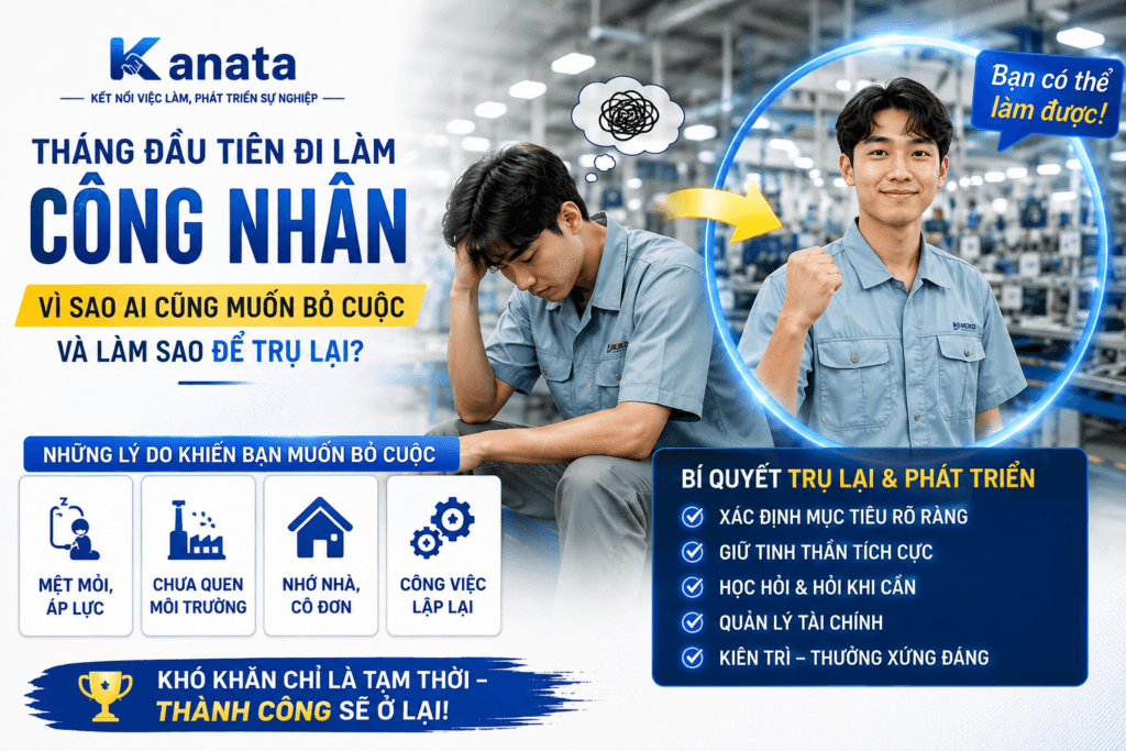 Tháng đầu đi làm công nhân