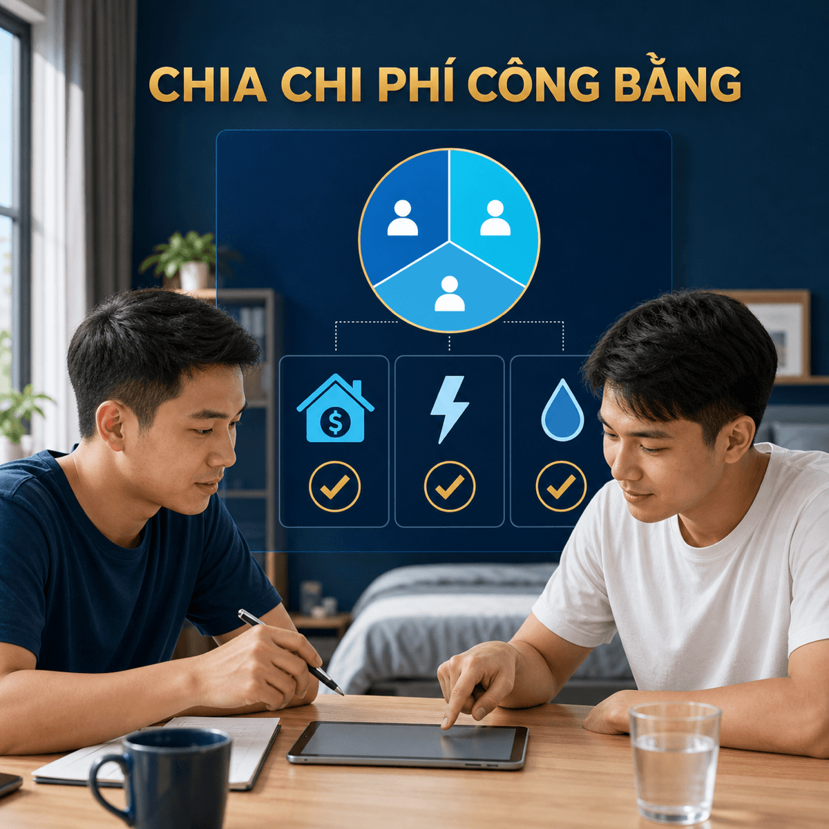 Chia chi phí ở ghép 1 cách công bằng