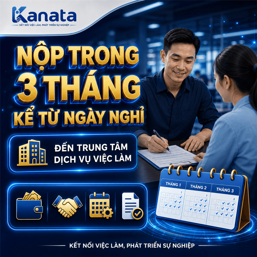 Nộp hồ sơ trợ cấp thất nghiệp trong 3 tháng từ ngày nghỉ