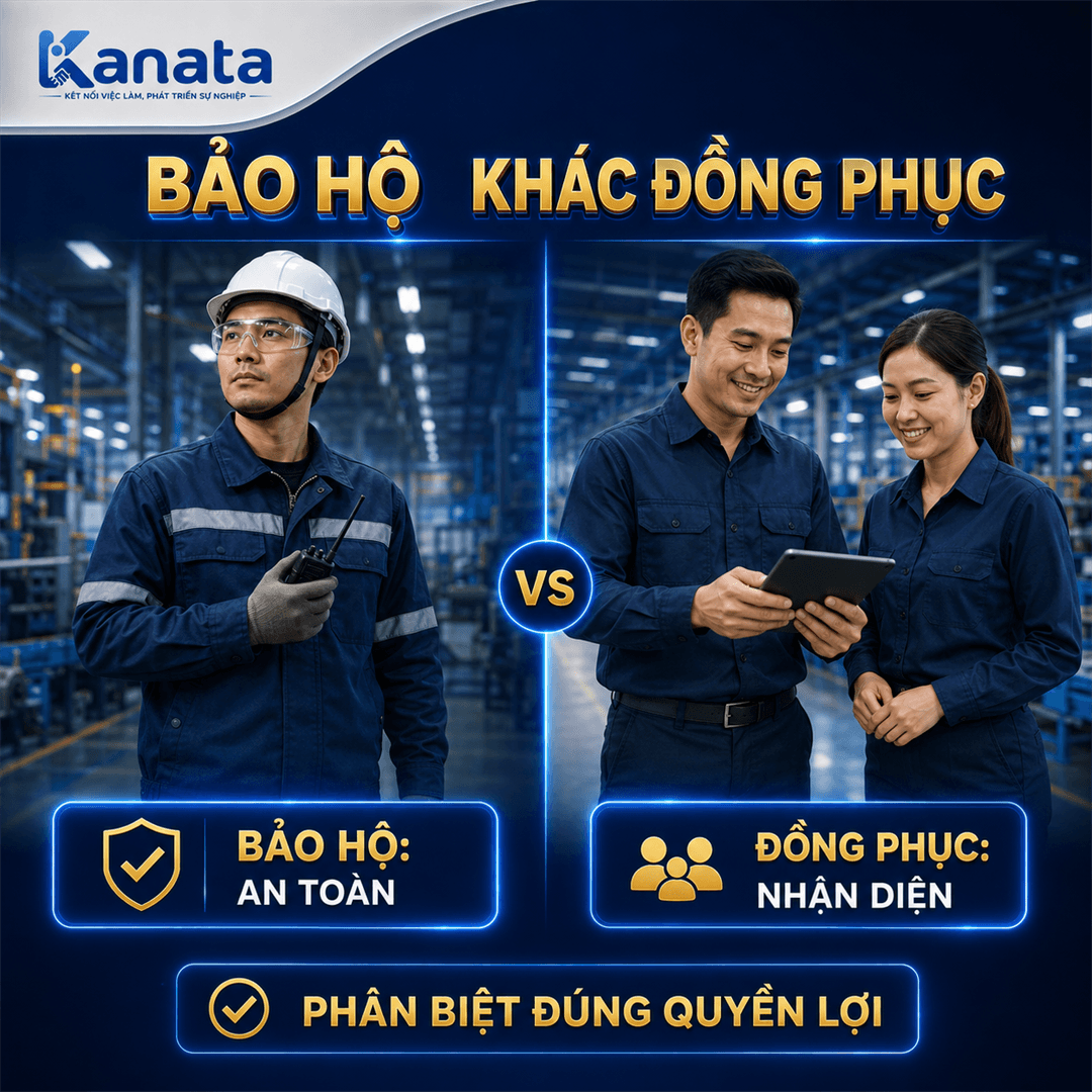 bảo hộ lao động khác với đồng phục công ty