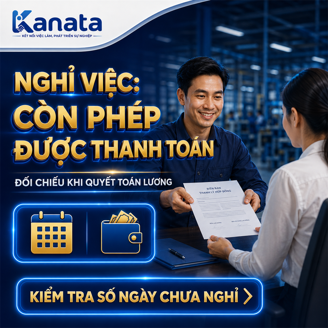 Nghỉ việc còn phép được thanh toán và quyết toán lương dựa trên số ngày còn lại