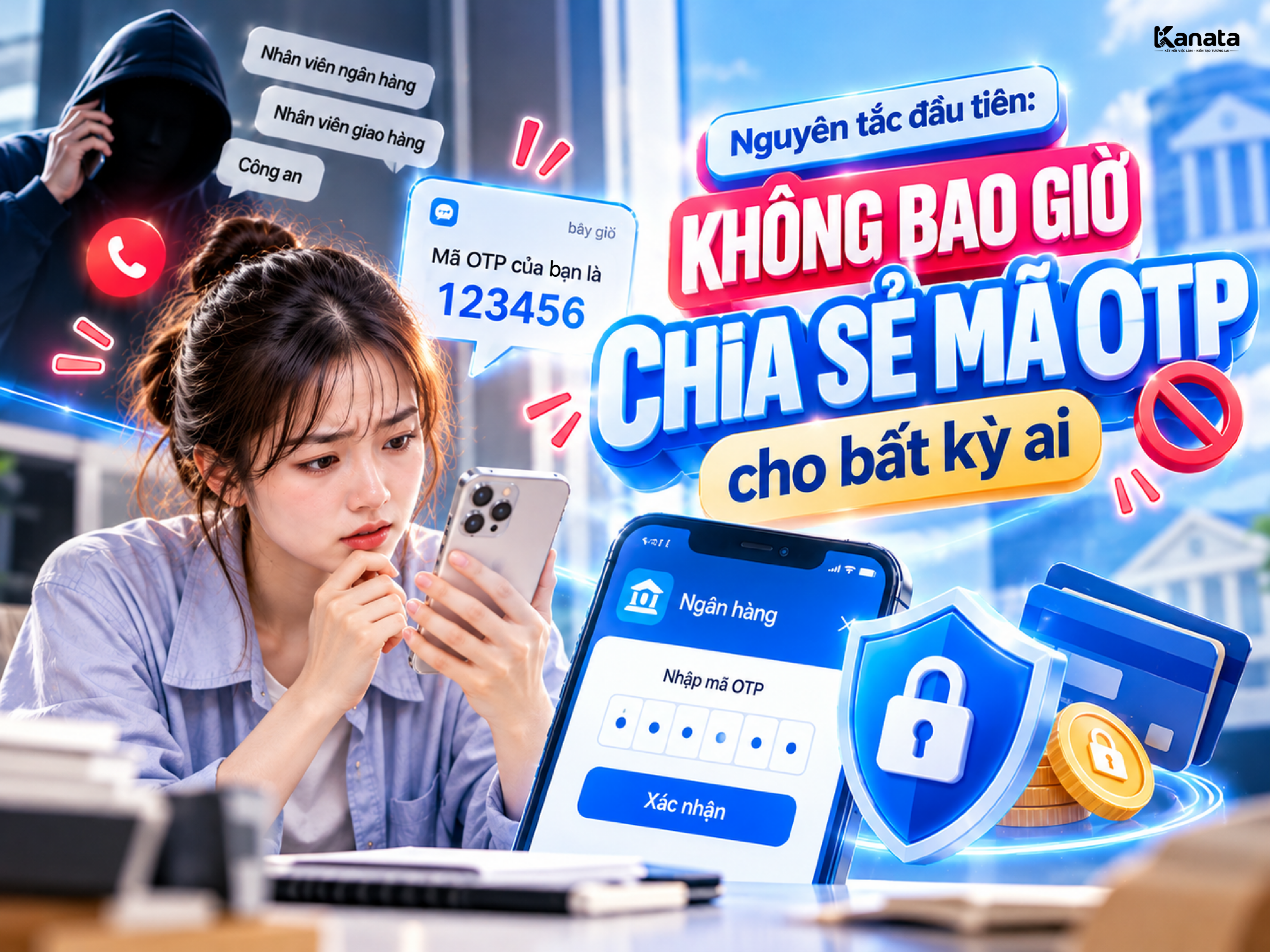 Không chia sẻ mã OTP cho bất kỳ ai