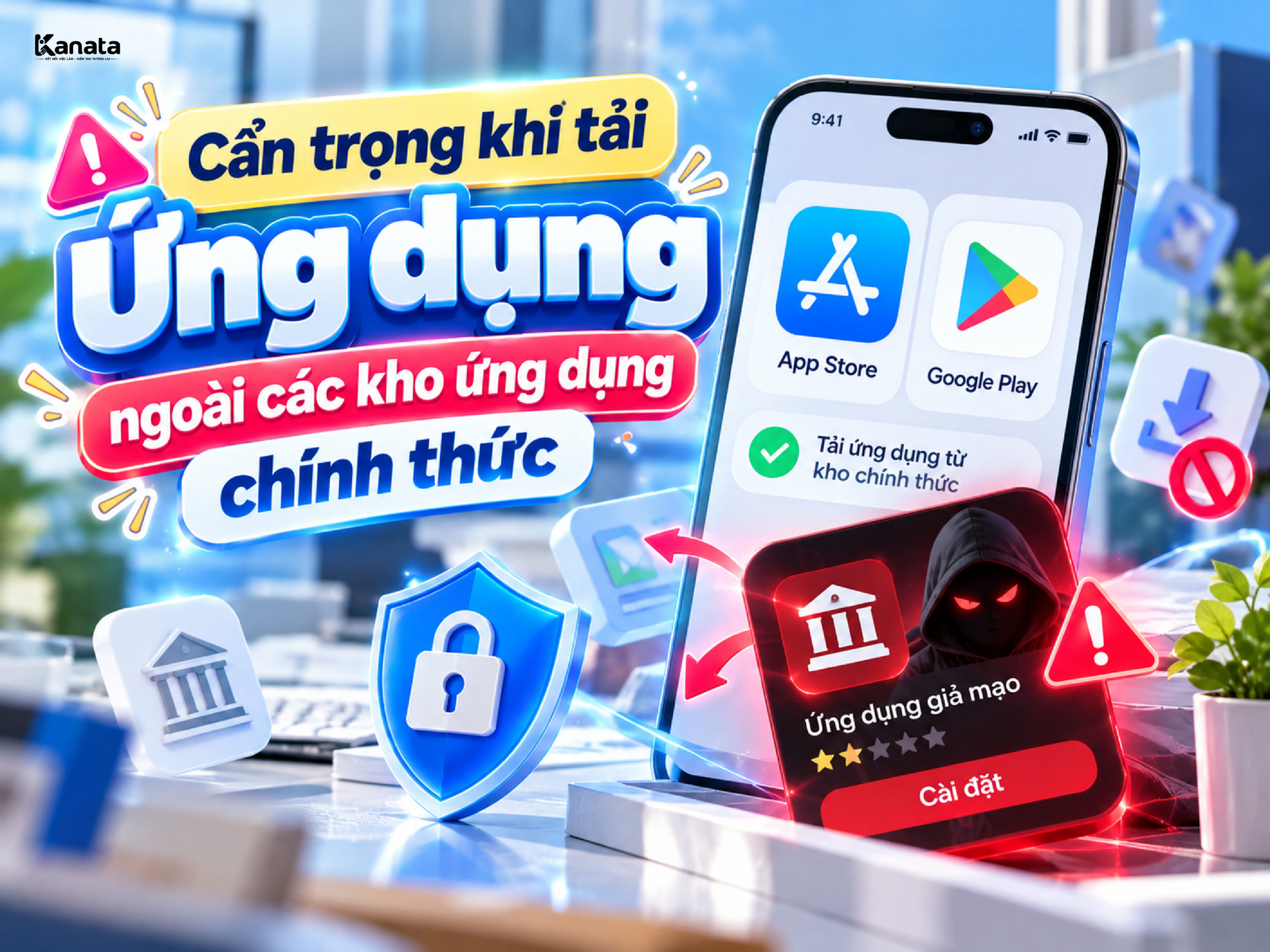 Chỉ tải ứng dụng ngân hàng từ kho ứng dụng chính thức
