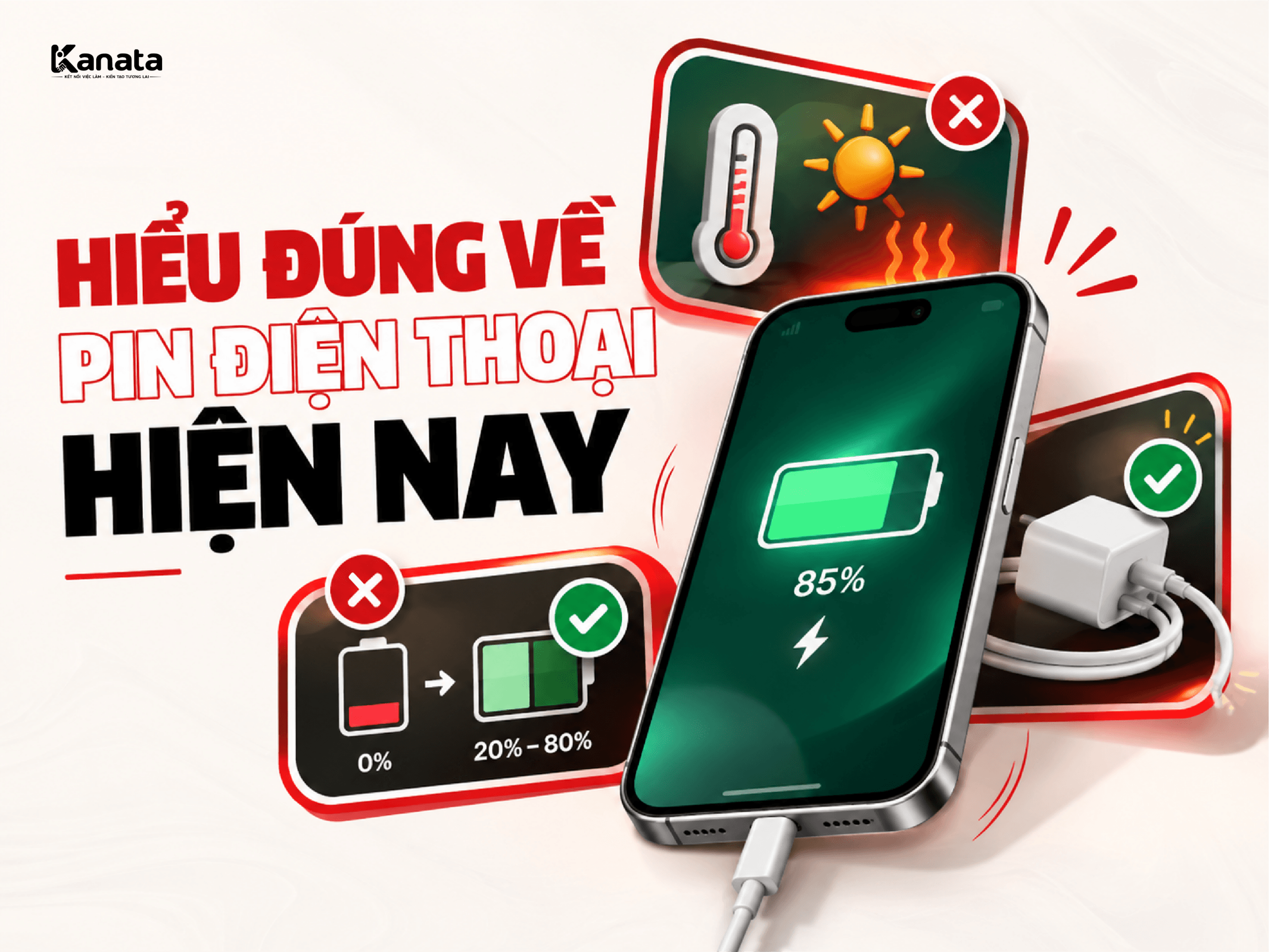 Cách giữ pin điện thoại: tránh để máy nóng khi sạc