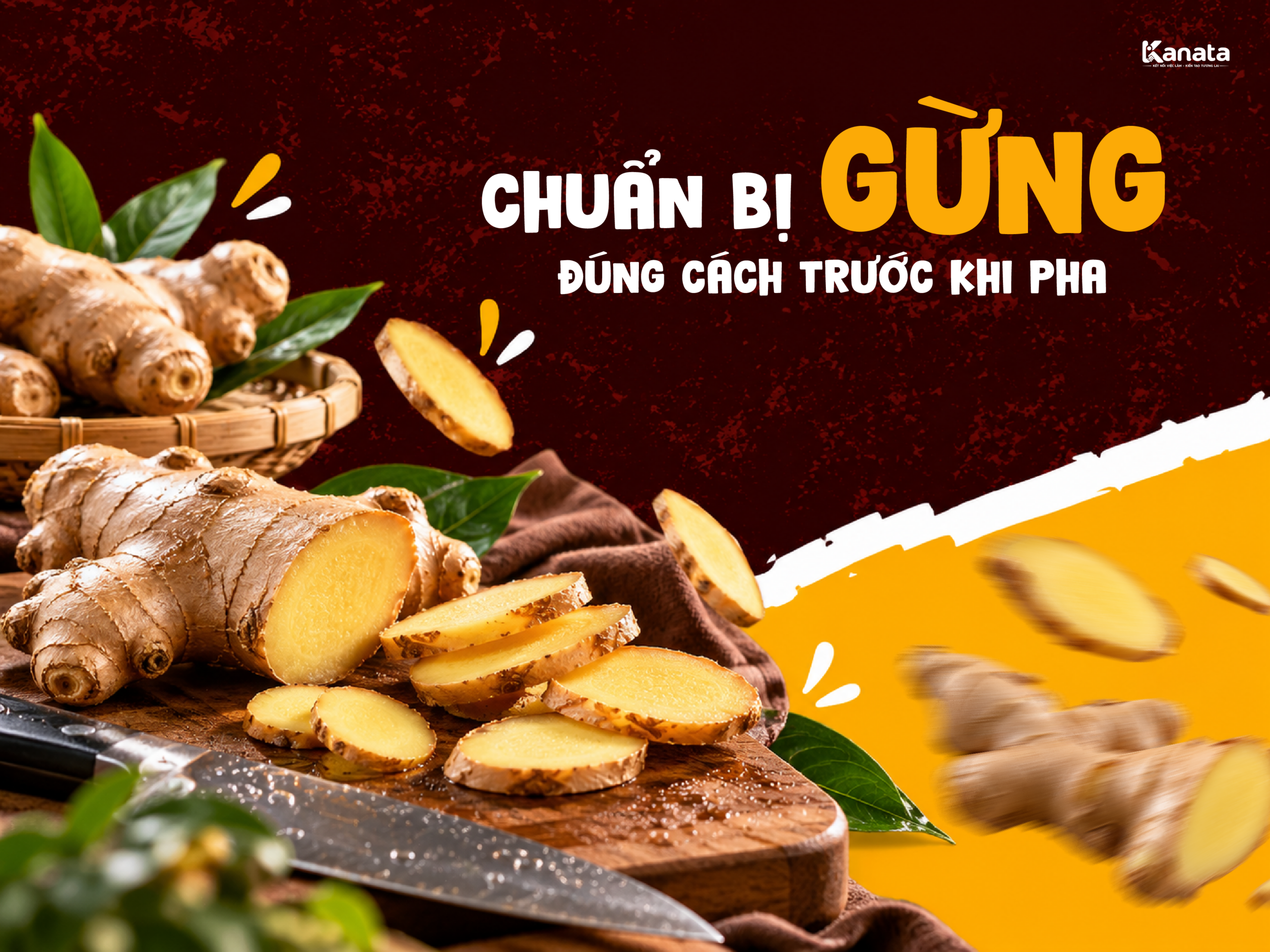Chuẩn bị gừng tươi theo cách pha trà gừng đơn giản
