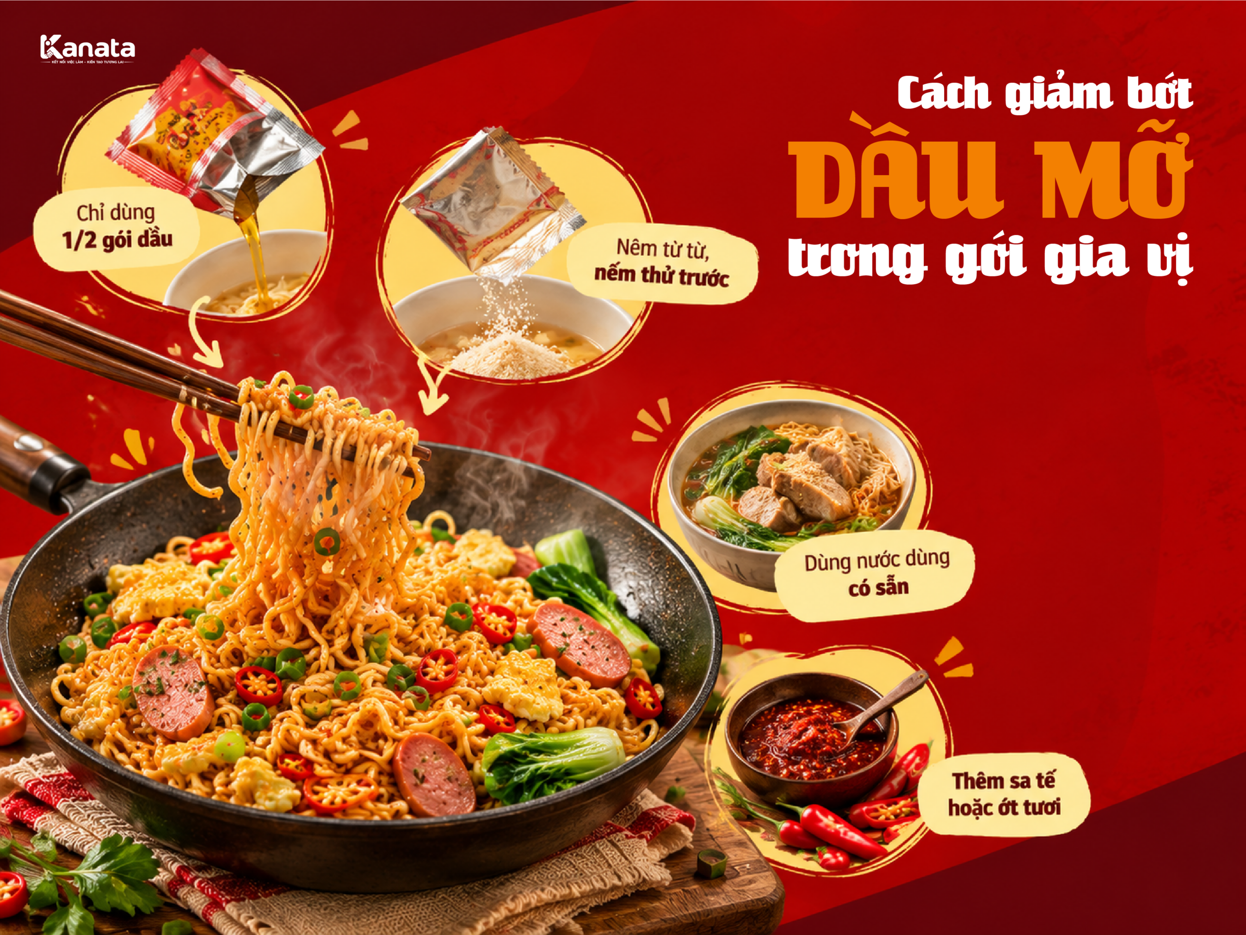 Cách nấu mì tôm ngon, giảm dầu mỡ trong gói gia vị