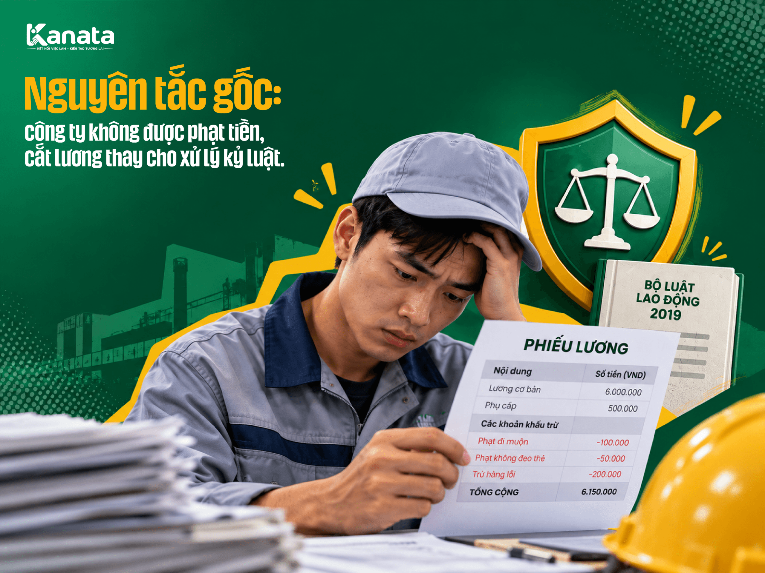 Công ty trừ lương, phạt tiền: điều gì trái Điều 127 Bộ luật Lao động