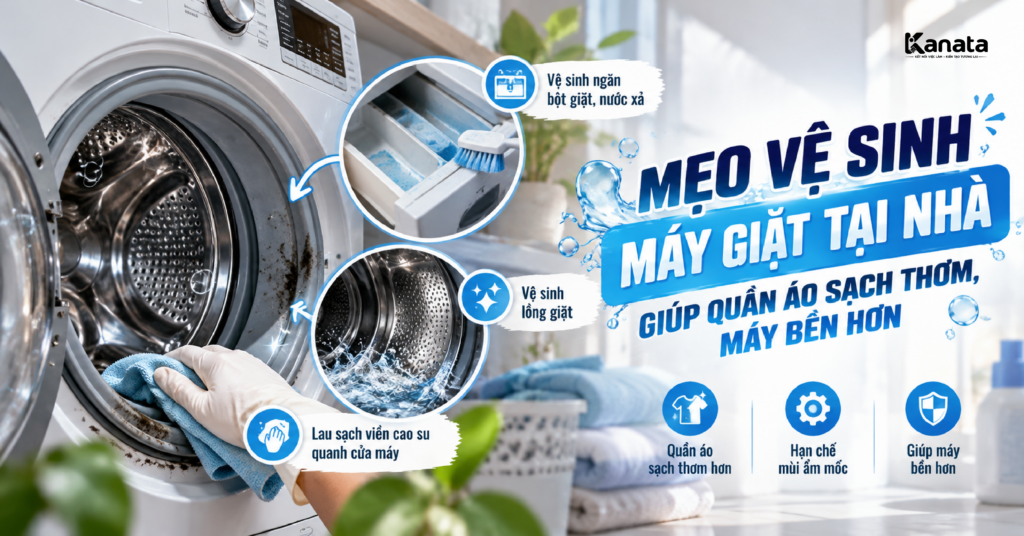 Vệ sinh máy giặt tại nhà giúp quần áo sạch thơm, máy bền hơn