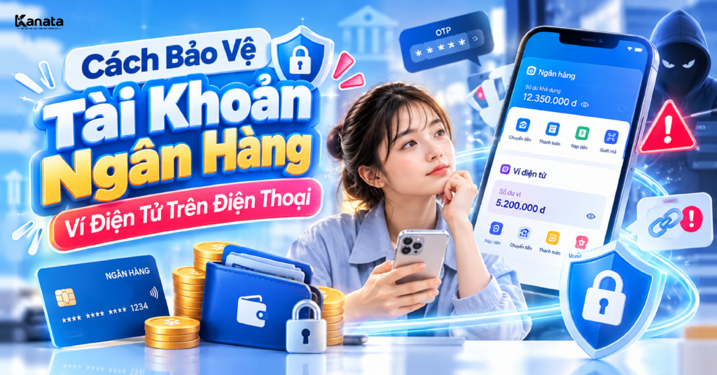 Bảo vệ tài khoản ngân hàng và ví điện tử trên điện thoại