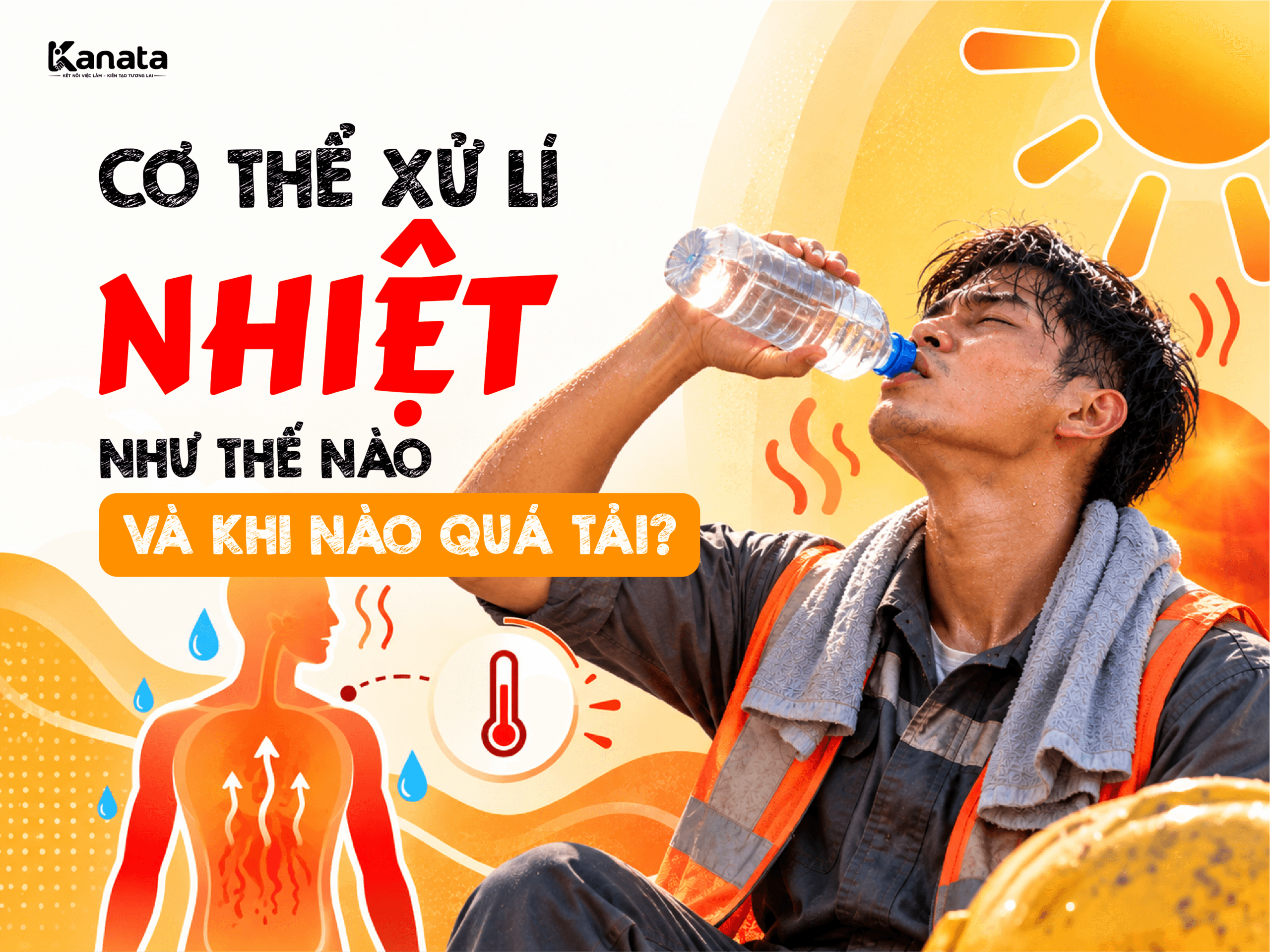 Say nắng: sơ cứu bằng cách đưa vào chỗ mát và làm mát cơ thể