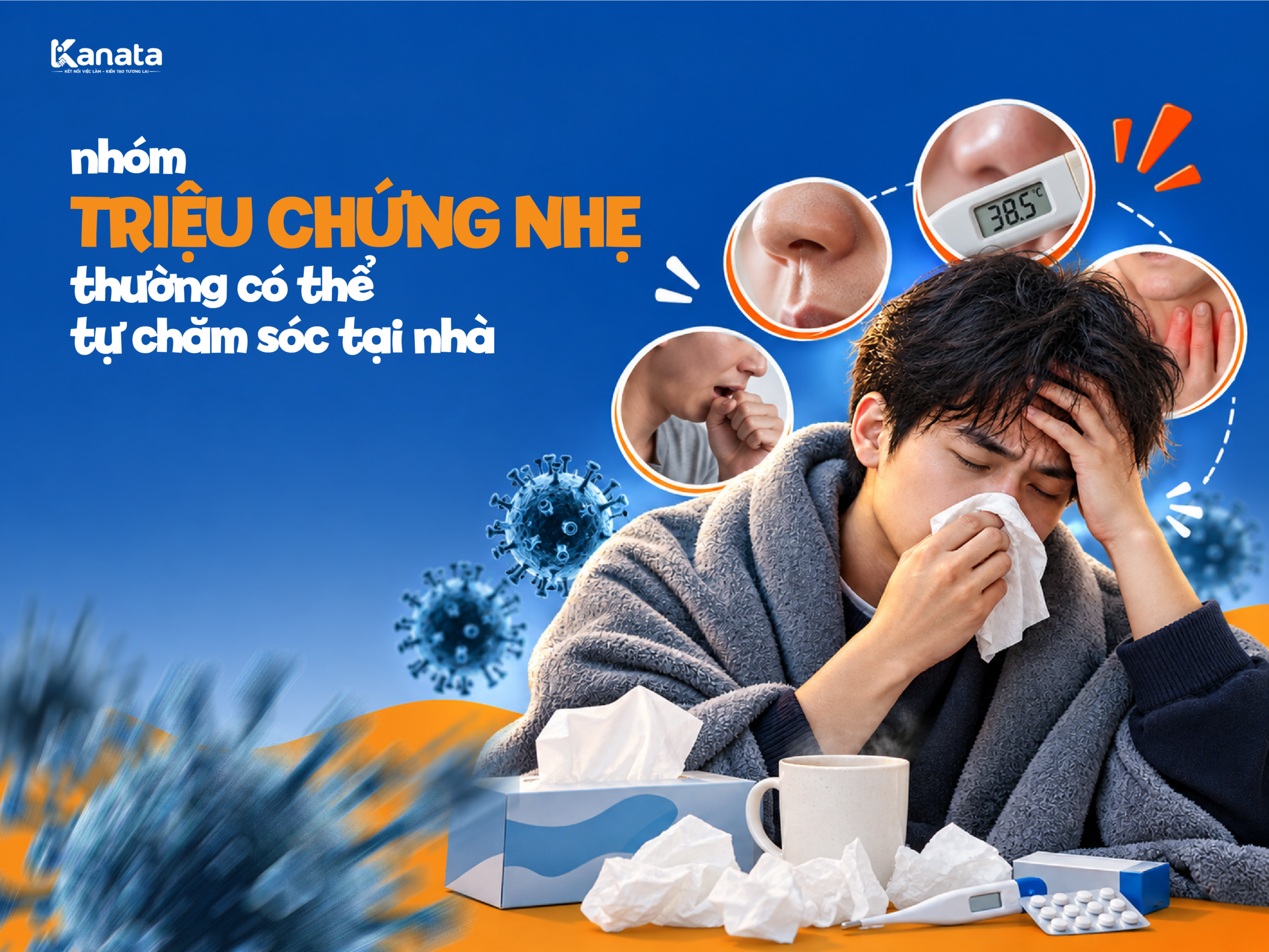 Cảm cúm giao mùa: chăm sóc tại phòng trọ khi sốt nhẹ