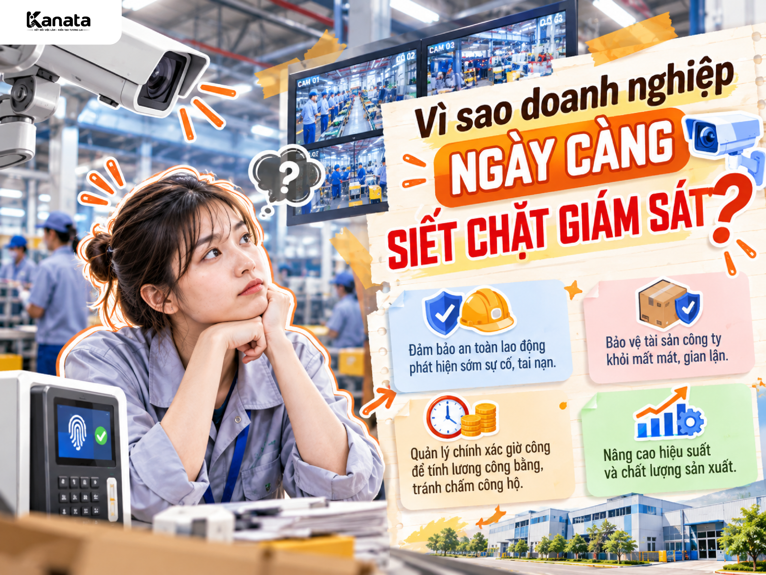 Camera giám sát nơi làm việc phải được thông báo cho công nhân