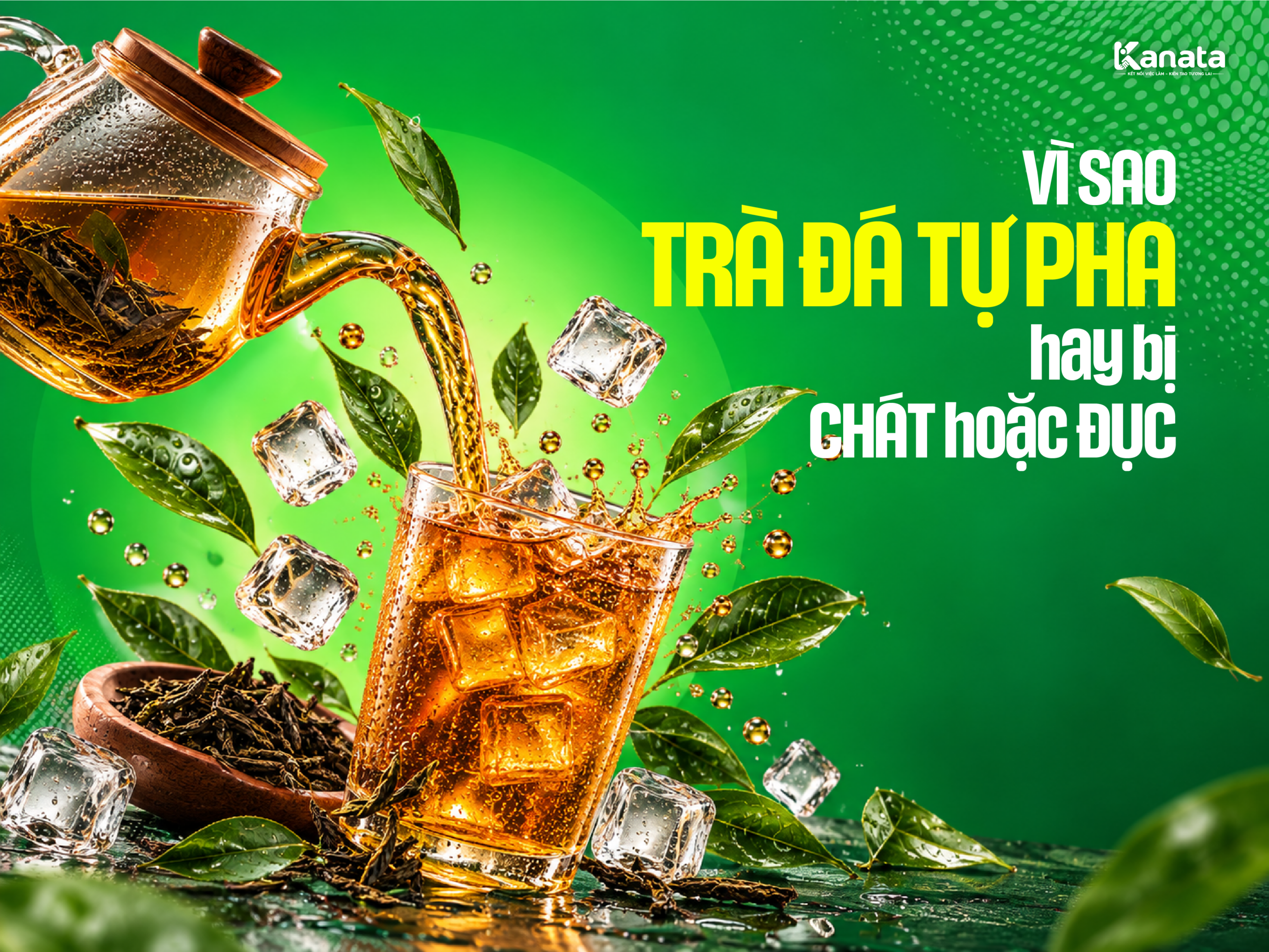 Cách pha trà đá: hạ nhiệt độ nước trước khi ủ trà